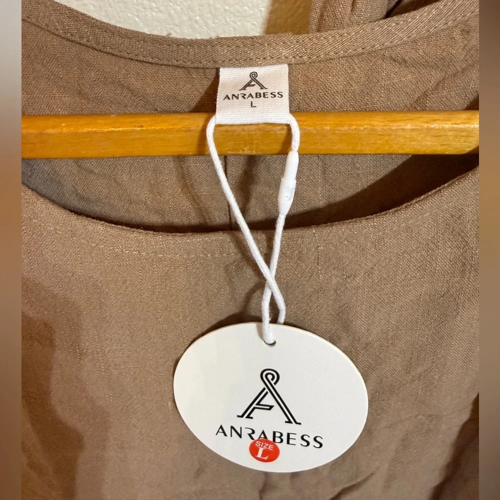NWT Anrabess Brown Sleeveless Top and Pants Set - Picture 5 of 10